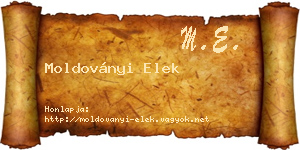 Moldoványi Elek névjegykártya